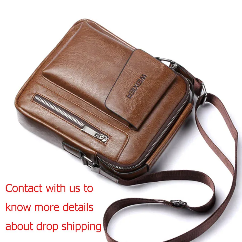 Casual Men\'s Shoulder Bag Vintage Crossbody Bags Male Bag PU Handbag Capacity Men Messenger Bags Top handle Tote Bag