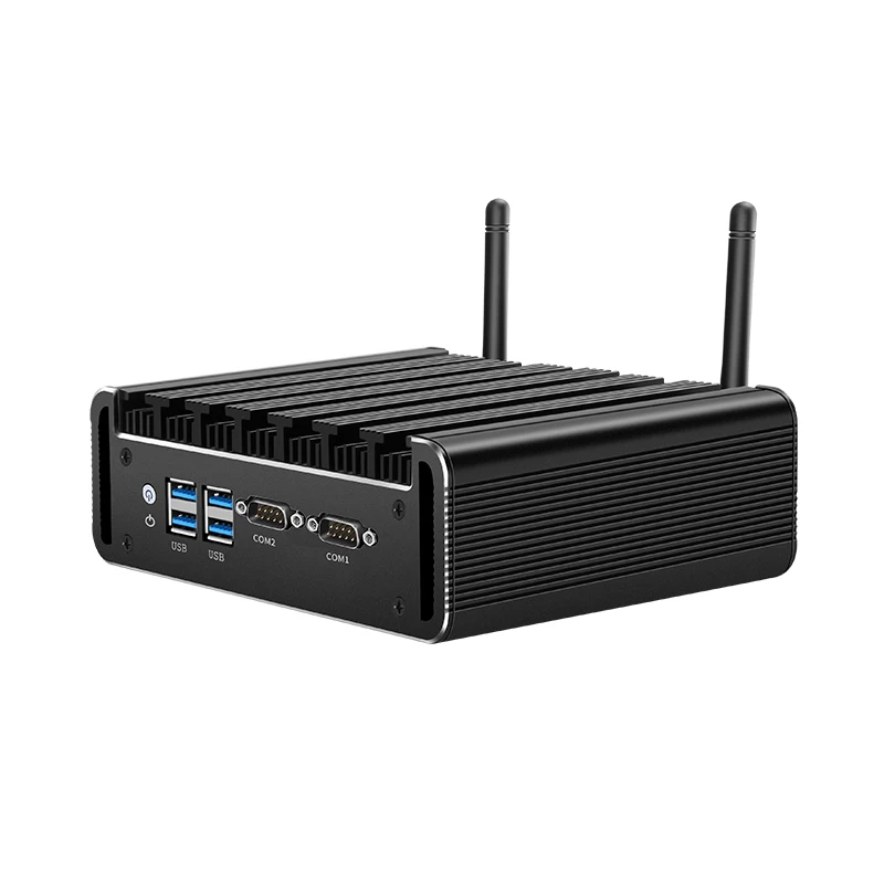 XCY 팬리스 미니 PC 인텔 코어 i5 i7 i3 4세대 5세대 2개의 시리얼 RS232 포트, 2개의 GbE 포트, HDMI, VGA, 4개의 USB 포트, WiFi, 윈도우, 리눅스 지원 썸네일 4