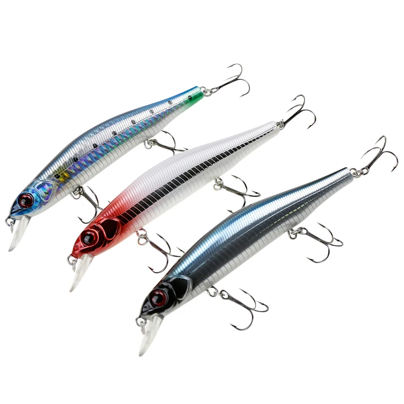 

110mm 17g Minnow Fishing Lure Suspending Baits Fishing Tackle Wobblers Artificial Hard Bait Swimbait