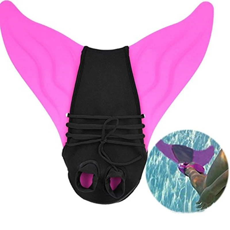 Adult Kids Swimming Fins Monofin Mermaid Swim Foot Flipper Water Sport Children Training Diving Feet Tail Scuba Snorkeling Shoes