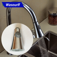 WASOURLF Kitchen Pull Out Sprayer Sink Mixer Tap Fittings Part Switch Shower Head Faucet Adapt Aerator Accessories Chrome Plated