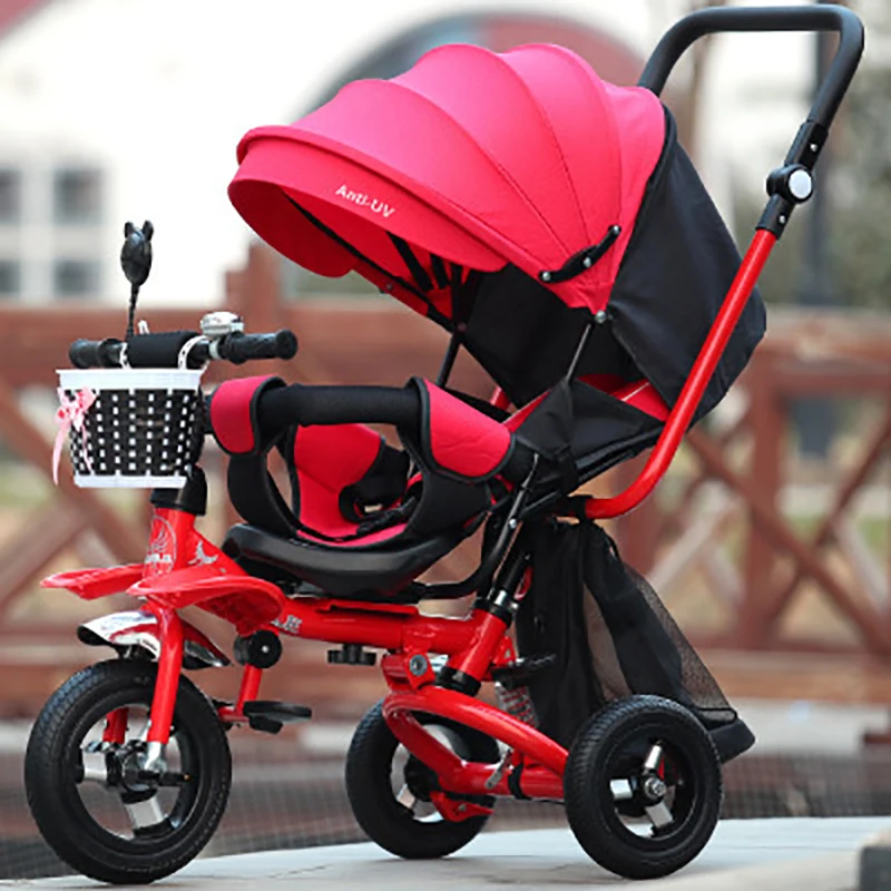 Children\'s Tricycle Kids Bike Three-wheeled Baby Stroller Infant Tricycle 3 Wheel Bicycle Toddler Trike Boys Girls Birthday Gift