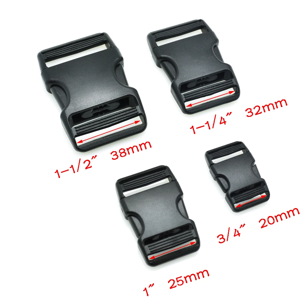 1pcs/lot 20mm 25mm 32mm 38mm Side Release Buckle Dual Adjustable Belts Tactical Backpack Straps Webbing Bag Parts Accessories