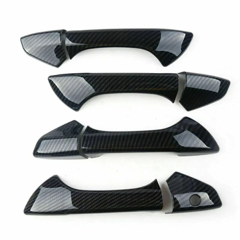 8pcs Carbon Fiber Texture Side Door Handle Cover Trim Protector Bezel fit for Honda Accord Coupe 2008 2009 2010 2011 2012