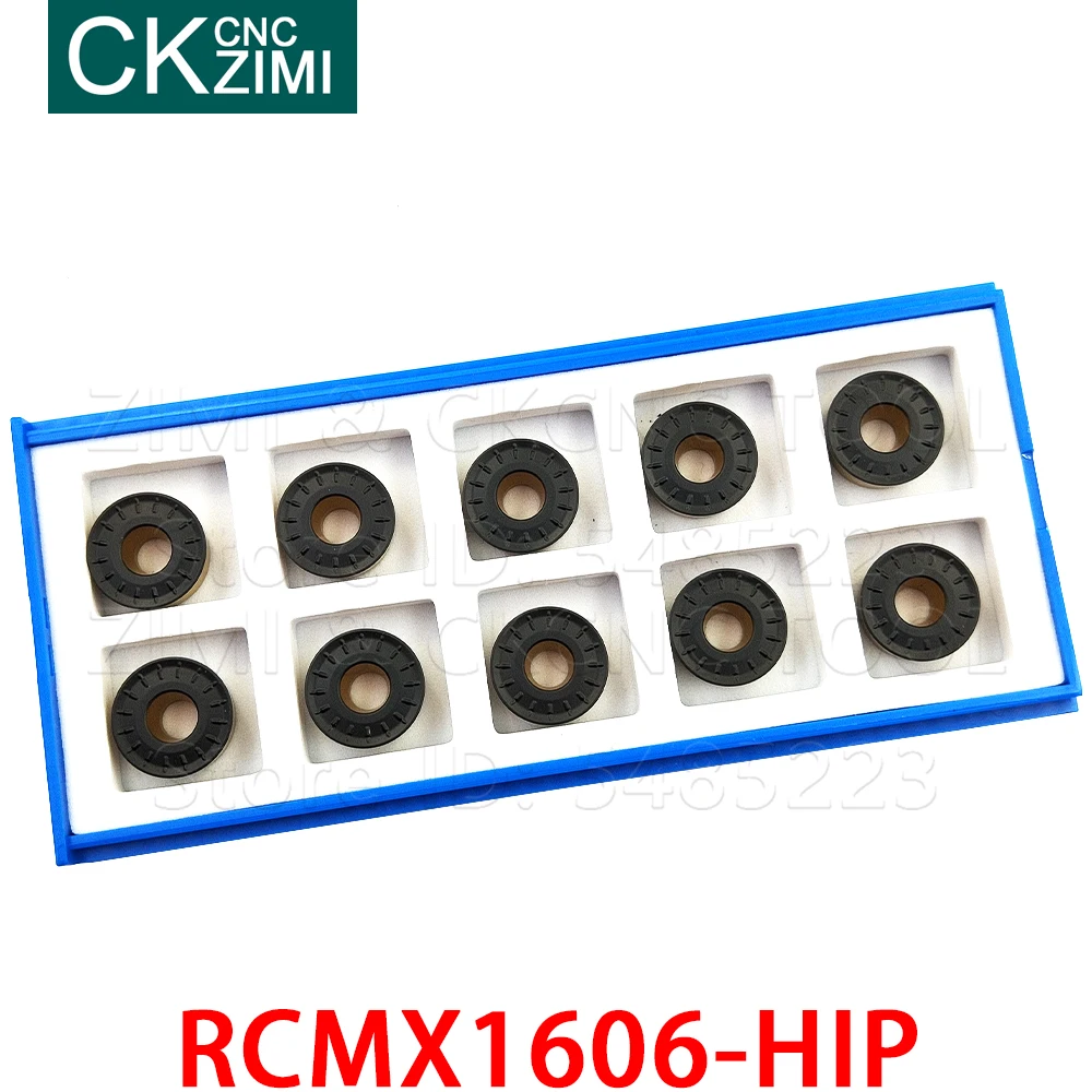 10pc RCMX1606-HIP ZMC25 RCMX 1606 HIP ZMC25 inserti in metallo duro inserti per tornitura utensili per frese utensili per tornio in metallo CNC per acciaio