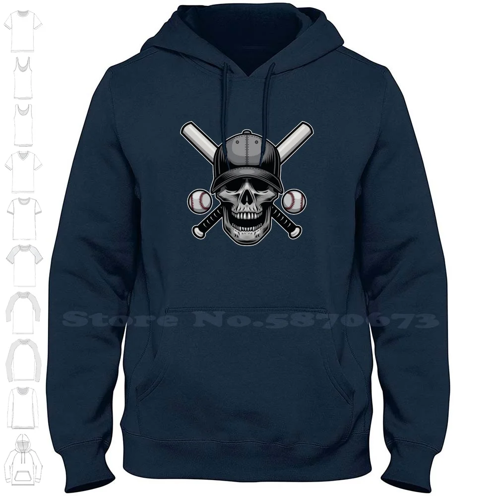 Baseball Skull Skull Logo Gift Hoodies Sweatshirt For Men Women Skull Baseball Sports Baseball Bat Baseball Cap