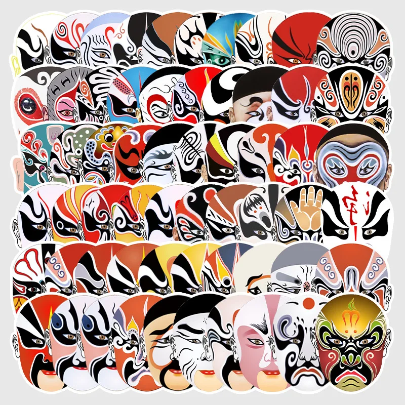 50Pcs DIY Skate Stickers Peking Opera Brand Waterproof PVC Mixed Cartoon Vsco personalized Sticker f 2021