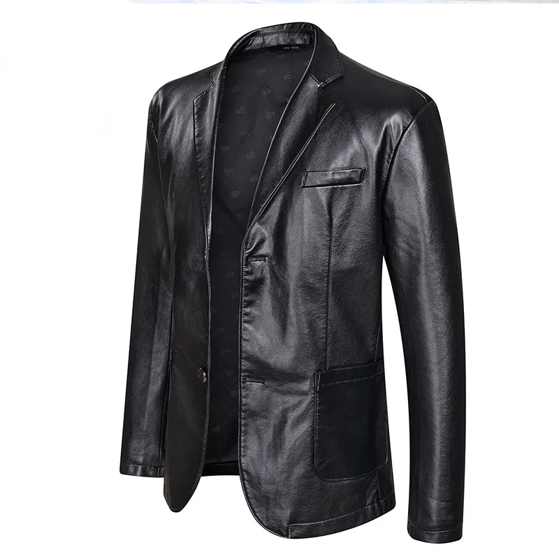 New Fashion Leather Jackets Men\'s Jacket Button Outwear Men\'s Coats 2024 Spring Autumn PU Jacket Coat Plus Size 5XL 6XL 7XL