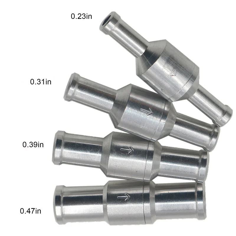 Válvula de retención unidireccional de aleación de aluminio de 6-12mm, válvula de retención de combustible, gasolina, diésel, para bombas de agua y