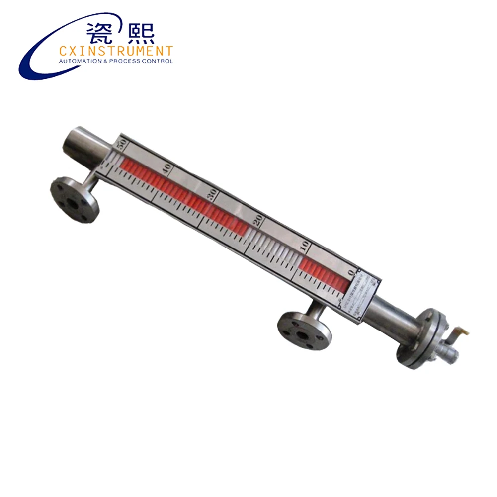 

1100mm side mounted magnetic level meter SS304 for high temperature liquid