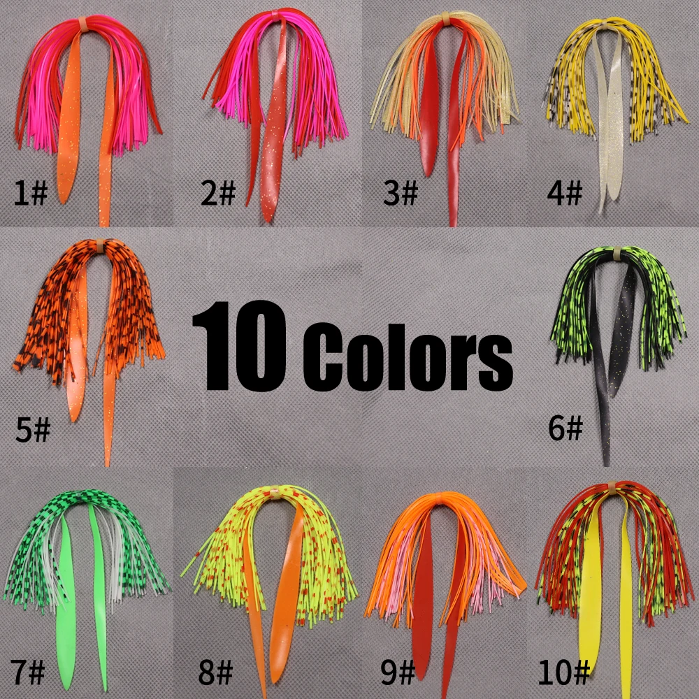 Falda de Silicona Doble Color para Jig – Para pargo, madai y calamar - imagen 5