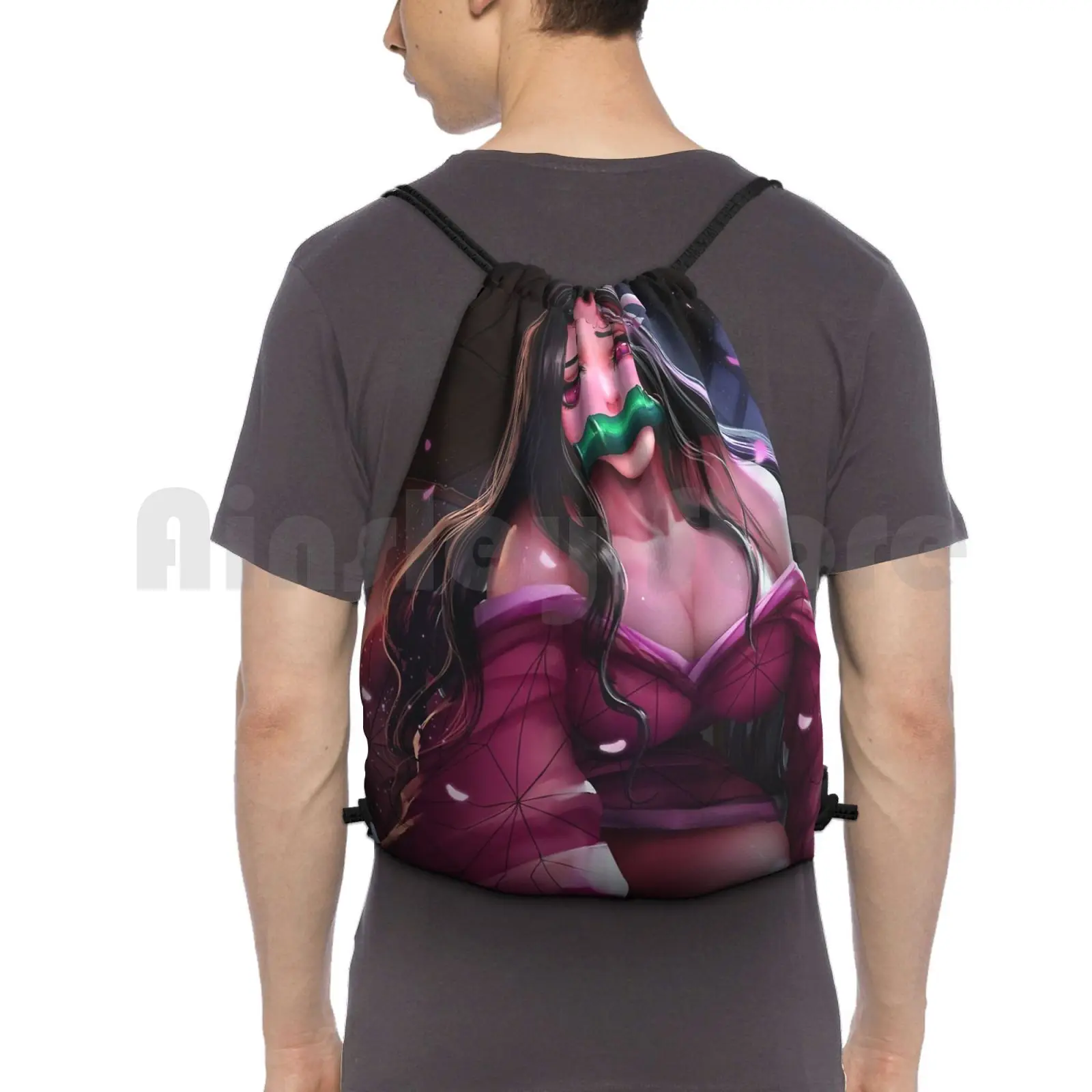 

Nezuko Kamado Kimetsu No Yaiba , Demon Nezuko Kamado Backpack Drawstring Bag Riding Climbing Gym Bag Nezuko Kamado Nezuko