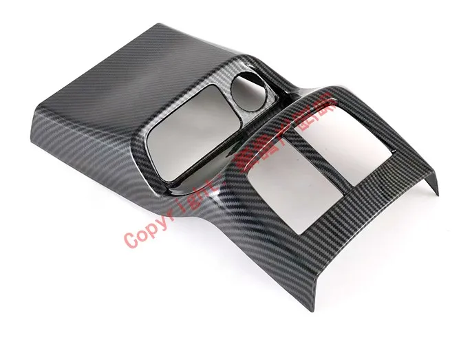 

Carbon Fiber Style Interior Rear Air-Condition Vent Outlet Full Cover Trim For KIA Seltos 2019 2020 Car Accessories Stickers