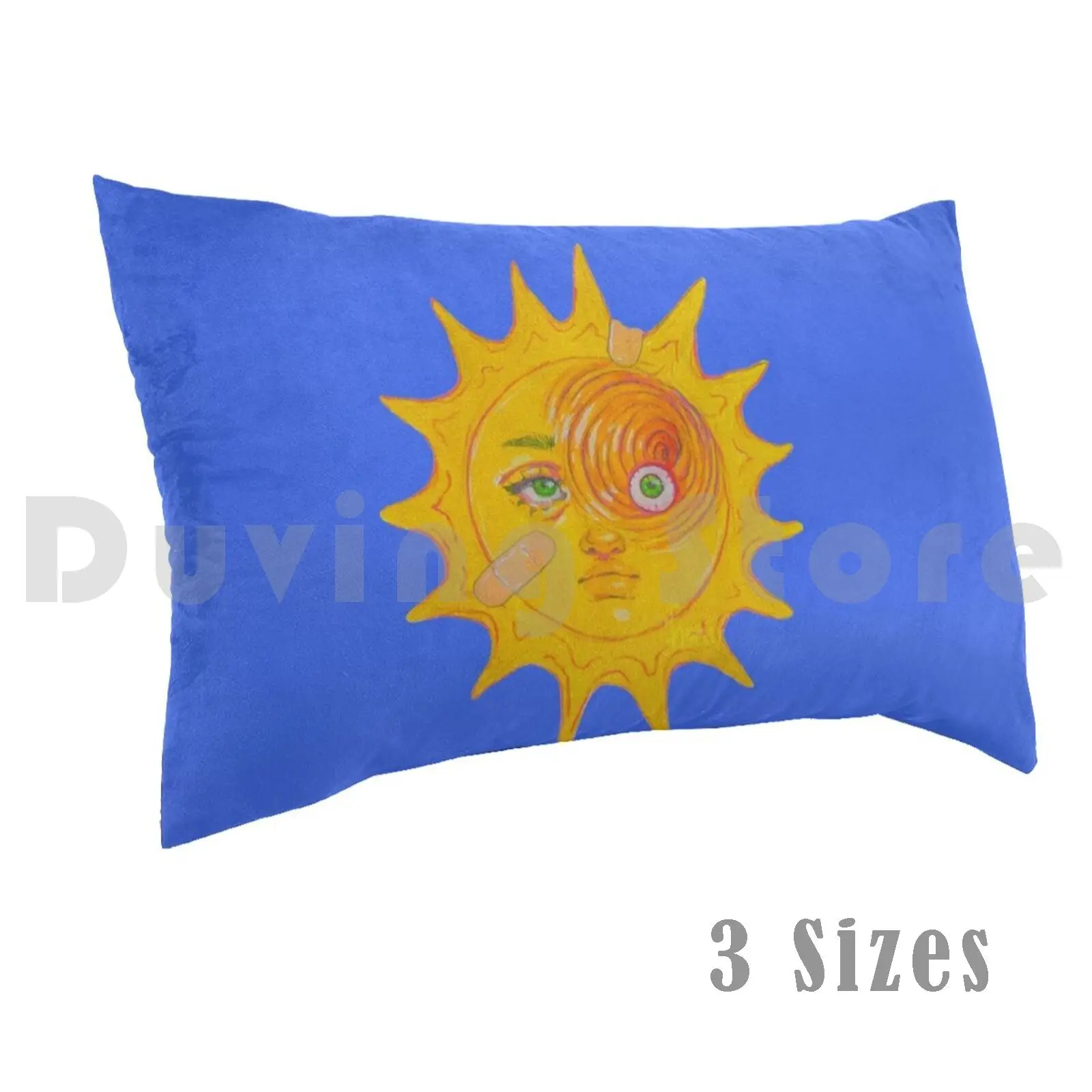 Inspired Spiral Sun Pillow Case DIY 50*70 Whimsical Creepy Cute Sun Pop Surrealism