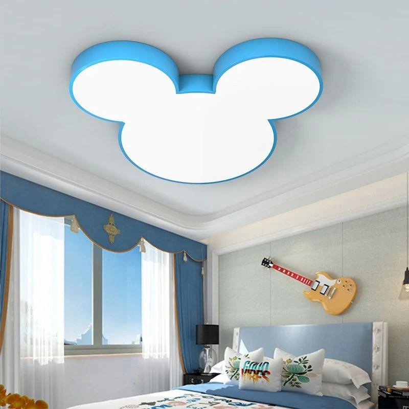 Imagem -02 - Colorido Ultra Fino Led Lustre para Sala de Crianças Mickey Cartoon Iluminação Lâmpada do Teto Luminária Moderna Home Decor