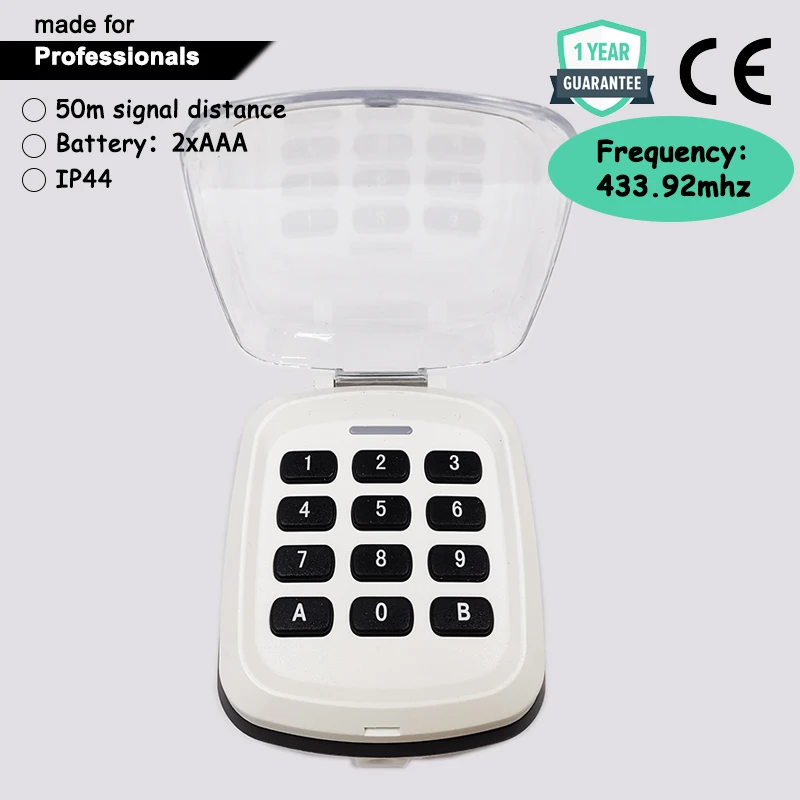 Factory wholesale price 433.92Mzh Wireless Keypad for Garage Door Openers Swing Gate motor Sliding Gate Motor