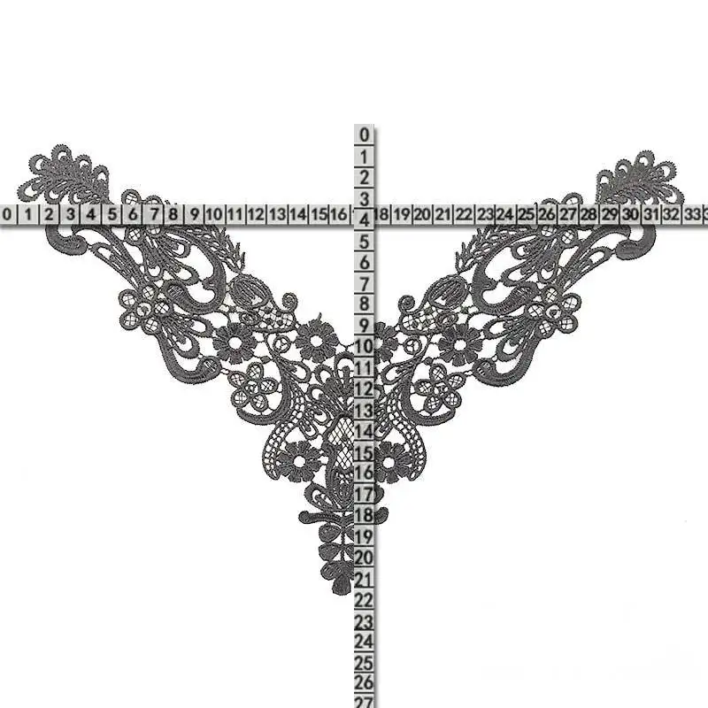 

30 шт. вышитых кружевных вставок для воротника, аппликации для рукоделия, белые и черные цветочные гипюровые вставки для декора горловины, принадлежности для шитья