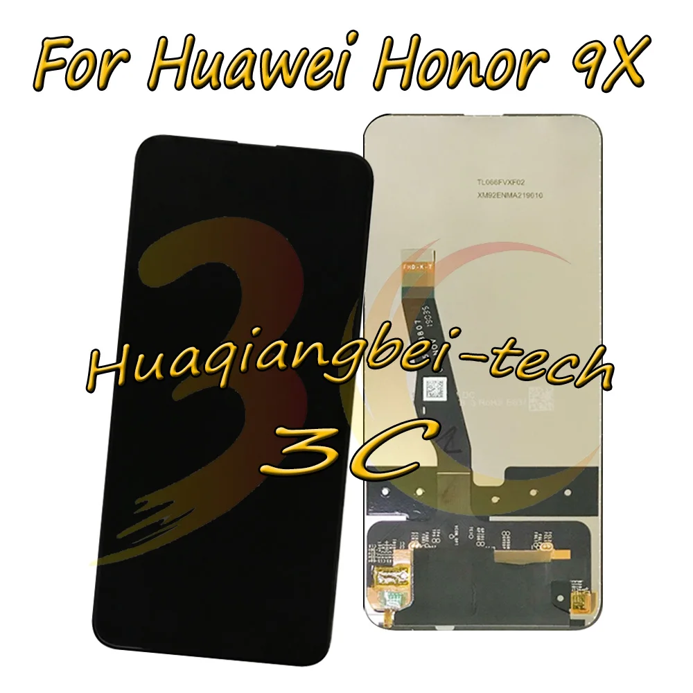 

6.59'' New Black For Hua wei Honor 9X STK-LX1 Full LCD DIsplay + Touch Screen Digitizer Assembly 100% Tested