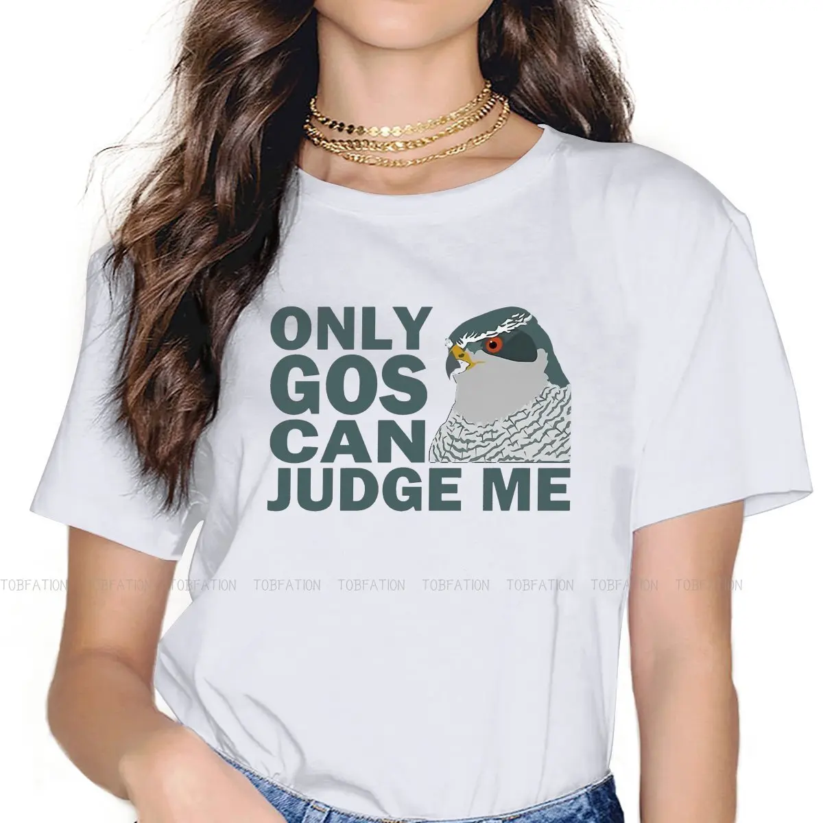 Judgey Goshawk TShirt For Girls Falconry Austringer Hawk Tops Ladies T Shirt Basic Graphic Loose