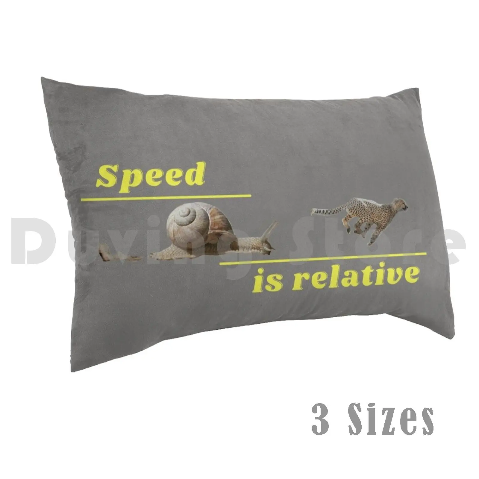 Speed Is Relative Snail And CheetahPillow case Snail Slow Relative Nature Animal Slowest Funny