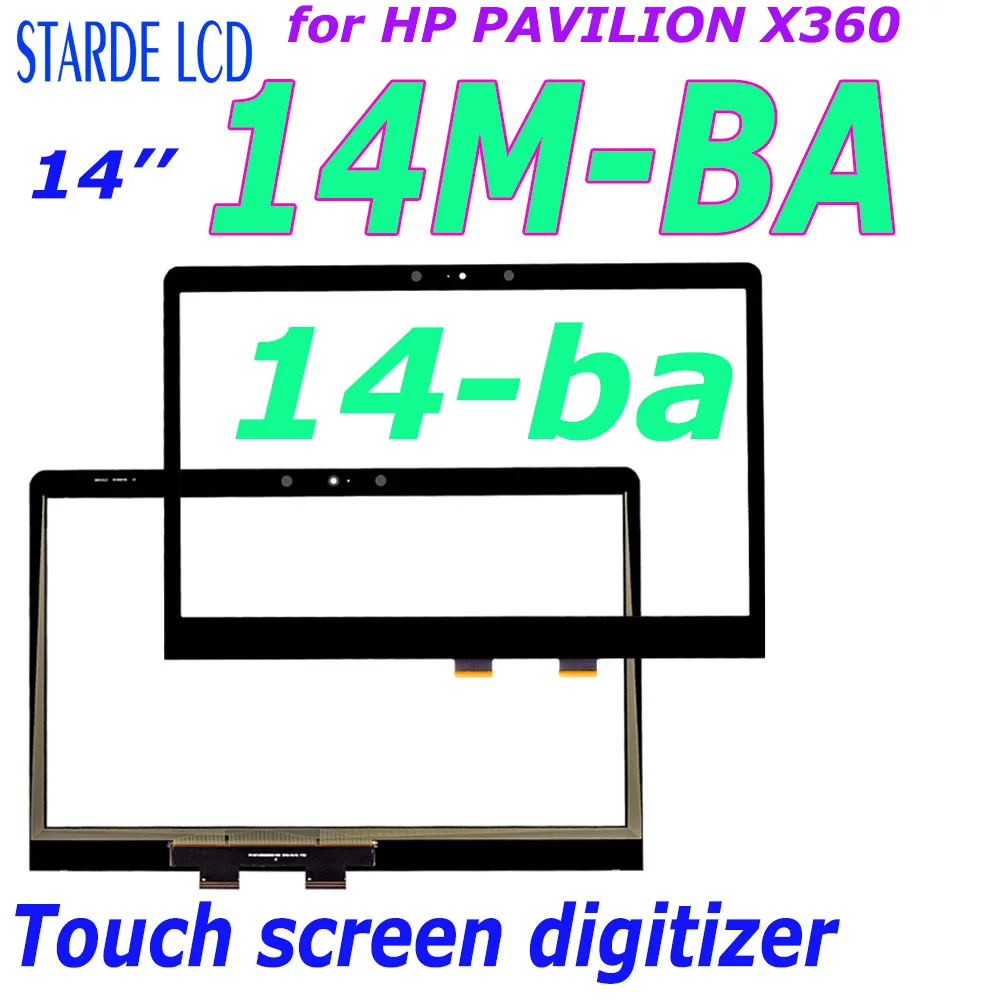 AAA+ 14.0'' Touch Screen Digitizer Replacement for HP PAVILION X360 14M-BA 14-ba Series Touch Screen Panel with Frame not LCD