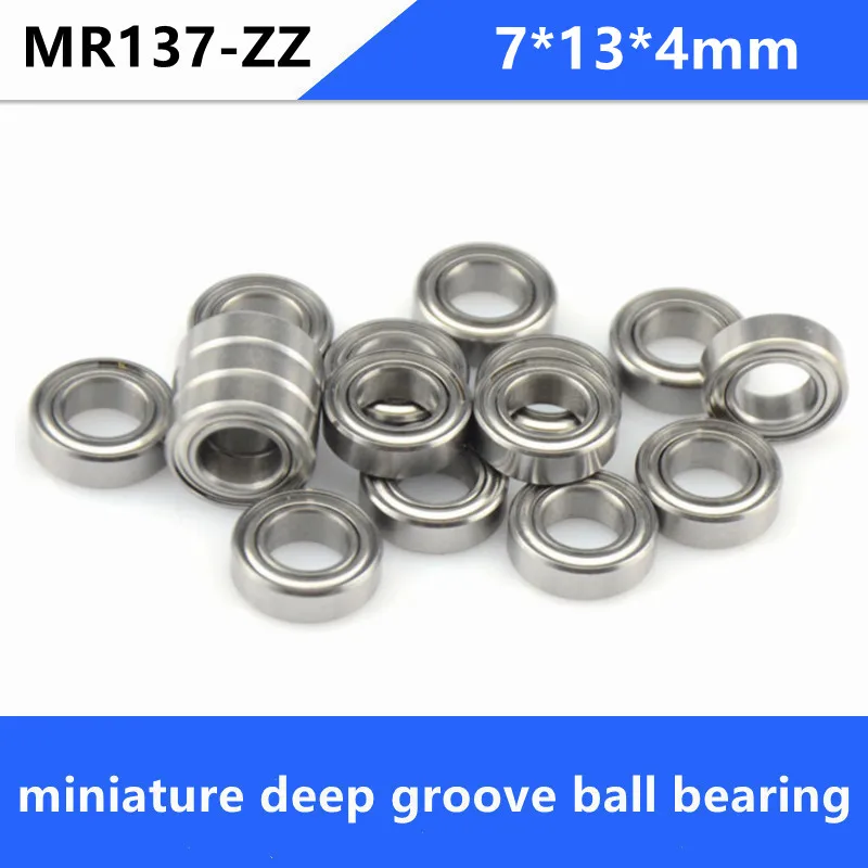 50pcs-500pcs MR137ZZ  L-1370ZZ 7*13*4mm Miniature Bearing MR137 MR137-2Z MR137Z deep groove ball bearings 7x13x4mm