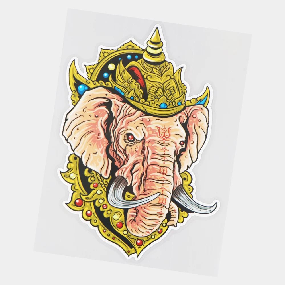 JuYouHui Exterior Accessories Decal Artistic Elephant Portrait Fashion Window Decals Creative Car Sticker