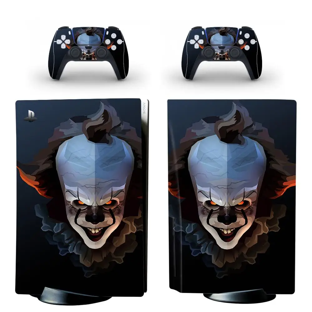 Pennywise PS5 Standard Disc Edition Skin Sticker Decal Cover for PlayStation 5 Console & Controller PS5 Skin Sticker Vinyl