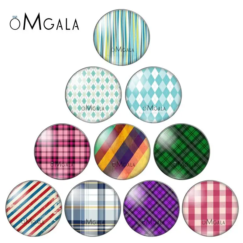 

Pretty stripe pattern Round photo glass cabochon demo flat back Making findings 12mm/18mm/20mm/25mm