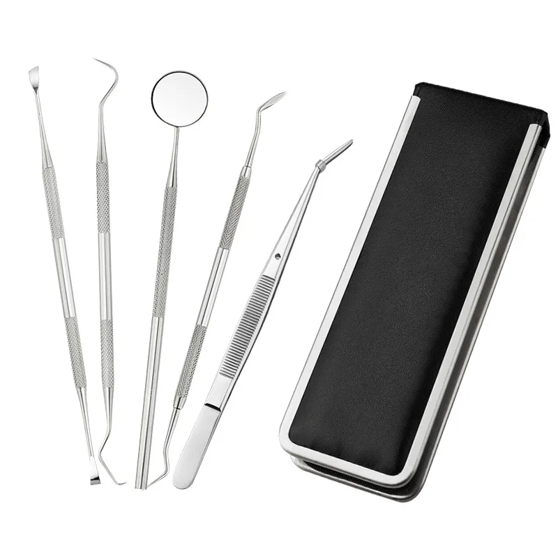 5PCS Dental Hygiene Orthodont Dentist Tartar Scraper Scaler Calculus Plaque Remover Accessory for Teeth Cleaning Oral Care Tool