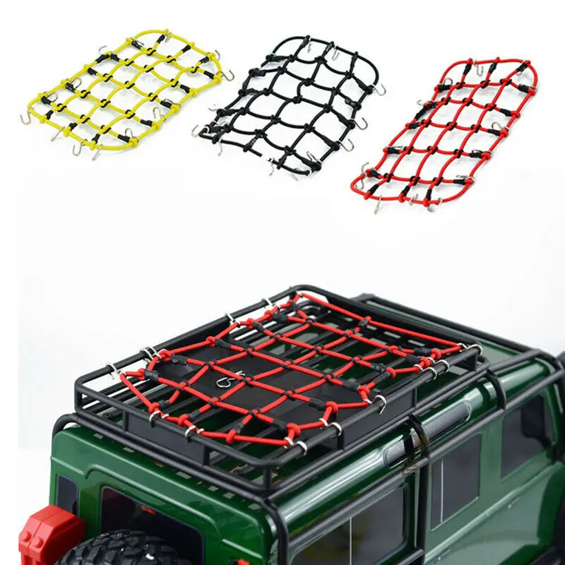 Car Roof Rack Basket Organizer Net Multipurpose Elastic Mesh Luggage Rope Cover  for 1/10 Traxxas TRX4 SCX10 RC Crawler