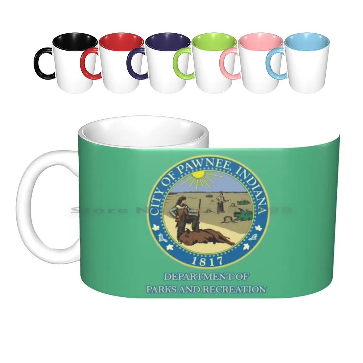 Pawnee Indiana Parks And Recreation Ceramic Mugs Coffee Cups Milk Tea Mug Pawnee Indiana Parks Rec Recreation Leslie Knope Ron