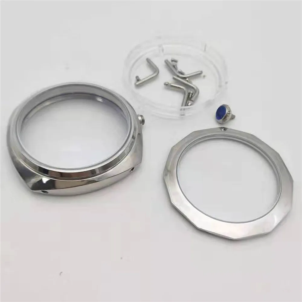 316L Stainless Steel Watch Case 45mm For ETA 6497 6498 For ST36 Watch Movement Hand-Winding Polished Watch Shell