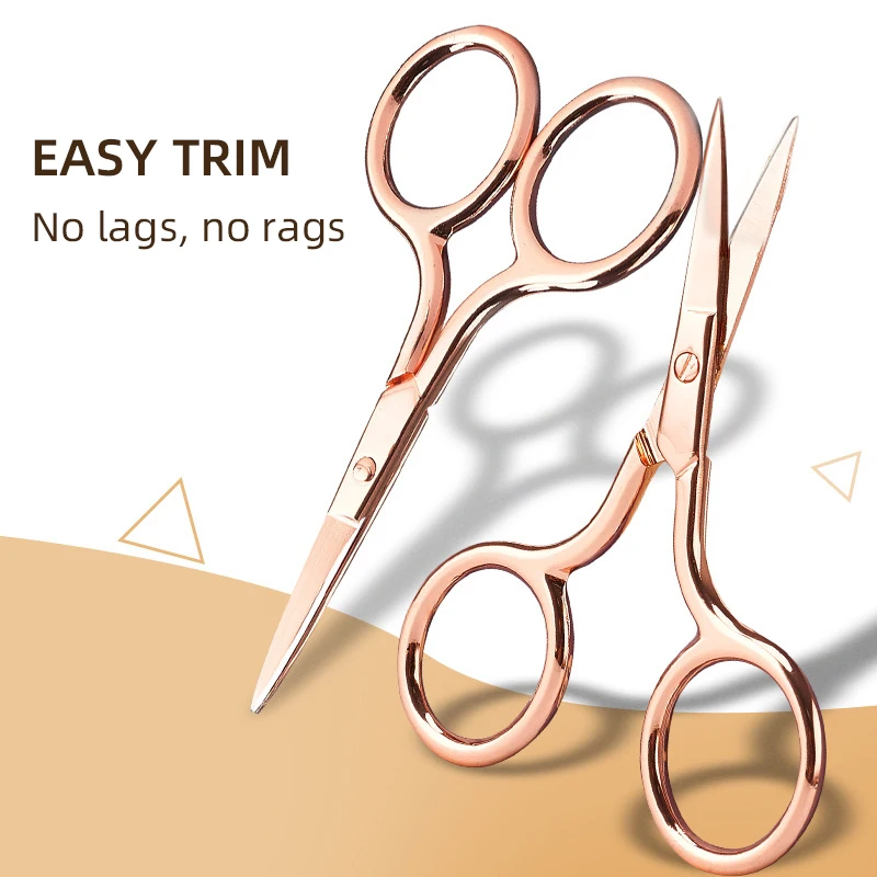 Professional Eyebrow Scissor Stainless Steel Eyelash Trimmer Nail Manicure Nose Cuticle Pedicure Makeup Tools