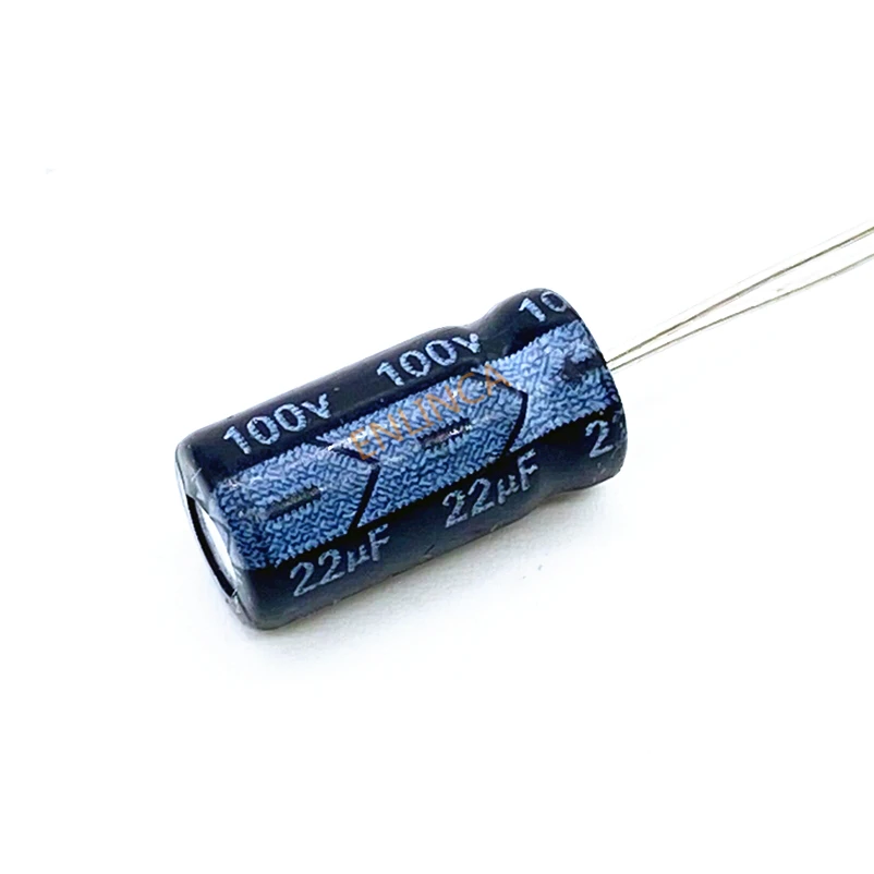 

30pcs/lot 100V 22UF 6*12 20% RADIAL aluminum electrolytic capacitor 220000nf 20%