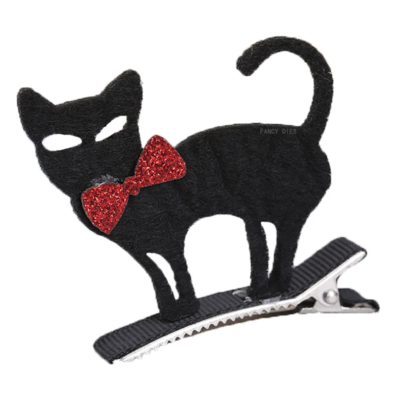 2021 New Halloween black cat hairpin cutter Cutting Die Mold Diy Scrapbook Decoration Wooden Knife Mould Suitable For Fustelle