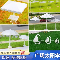 5pcs Miniature Garden Parasol Umbrella 1/50 1/75 1/100 1/150 1/200 scale Railway Model Train Accessories for Diorama Scenery