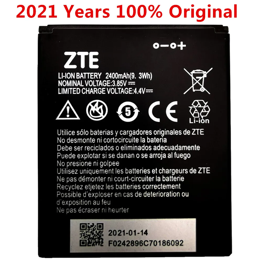 2021 Years 100% Original High Quality 2400mAh Li3824T44P4h716043 Battery For ZTE Blade A520 A521 BA520 Mobile Phone Battery