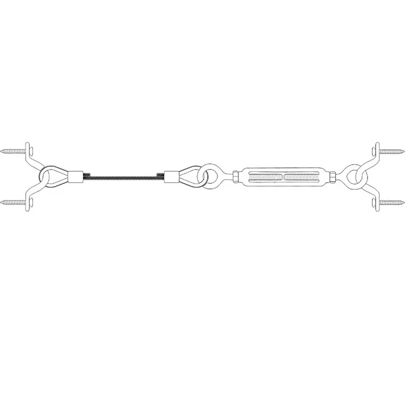 Kits de barandilla de Cable de acero inoxidable de alta resistencia para cable de 1/8 pulgadas, Kit de balaustrada de cuerda de alambre con tensor