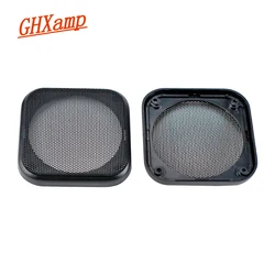 GHXAMP 4 Inch Square Speaker Grille Car Loudspeaker Mesher Cover ABS Metal Dust Net Cover For Audio Accessories Diy 2PCS
