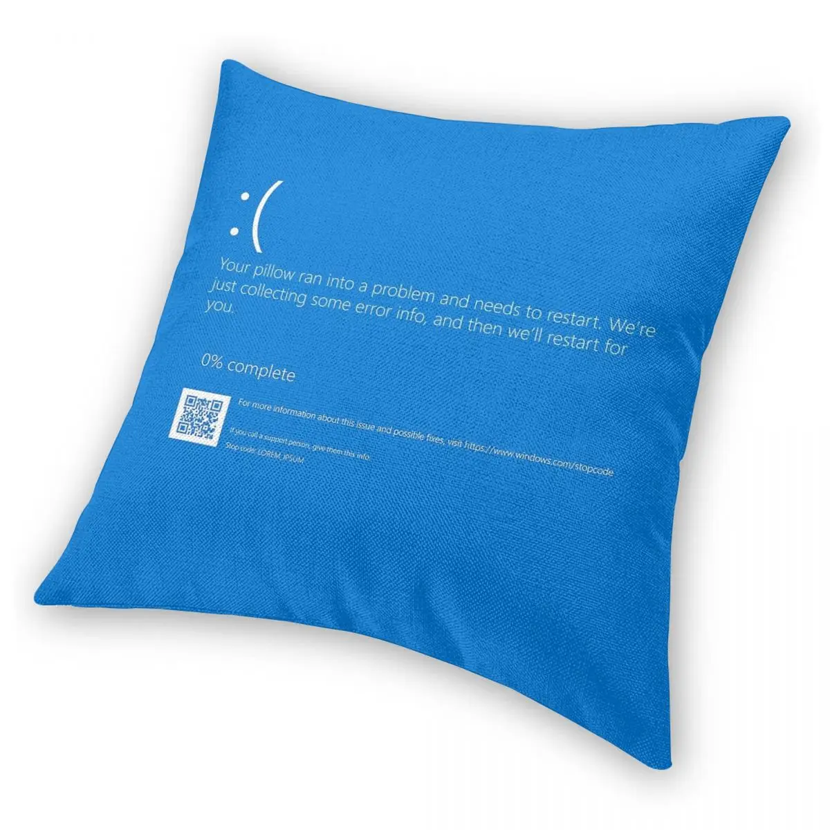 Windows BSOD Blue Screen Of Death Square Pillowcase Polyester Linen Velvet Printed Zip Decor Home Cushion Cover Wholesale