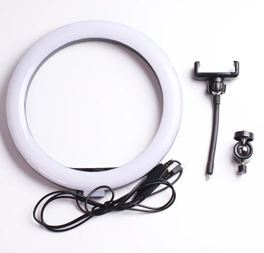 Lámpara de anillo redondo, lámpara Led recargable por USB para Selfie con Clip, luz de relleno de maquillaje en vivo, Clip de teléfono para fotografía, Chasing Drama.