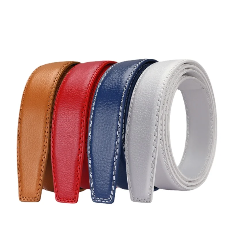 New Luxury Brand Belts for Men High Quality Male Strap Genuine Leather Waistband Ceinture Homme,No Buckle 3.1cm Luxury Belt