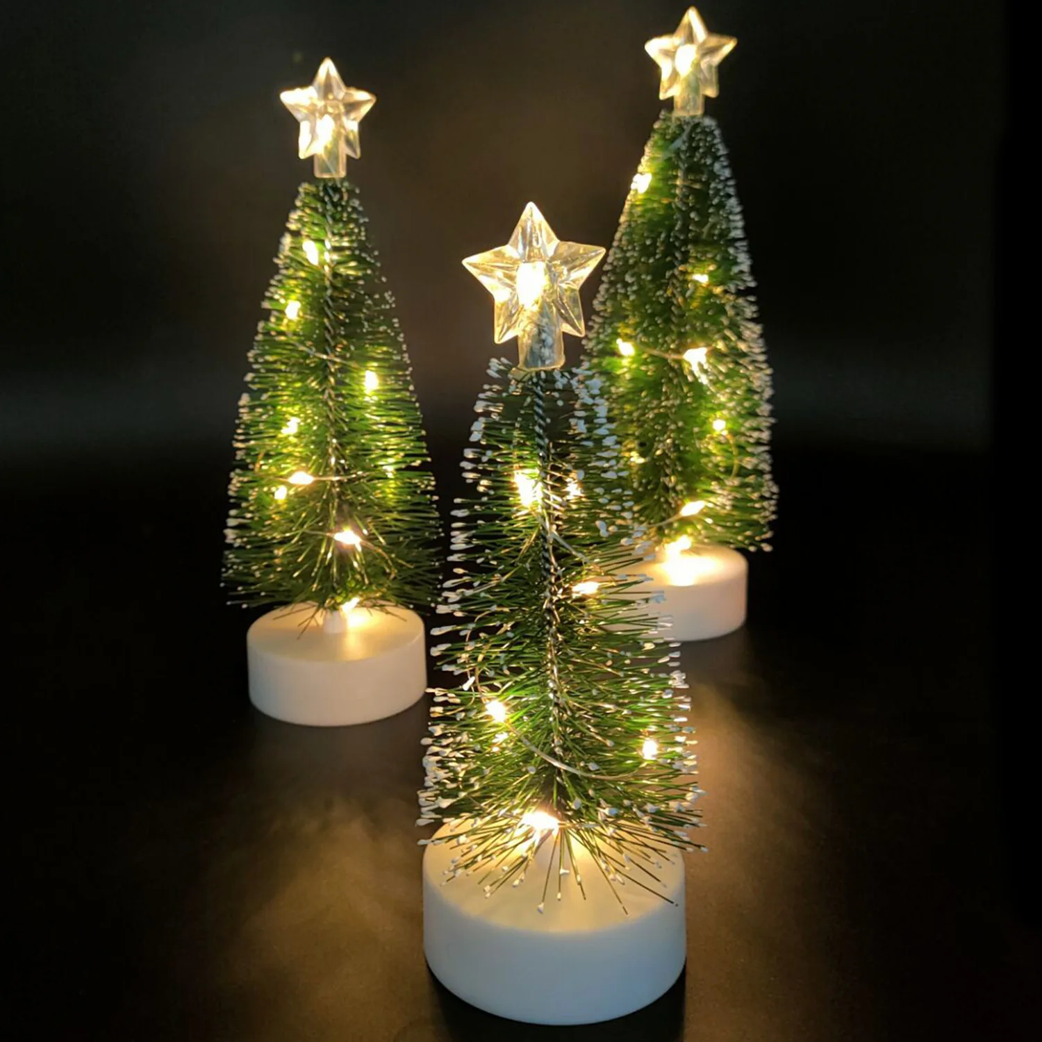 Creative Mini LED Christmas Tree Light Copper Wire String Light Christmas New Year Decoration Light Battery Three-piece Gifts