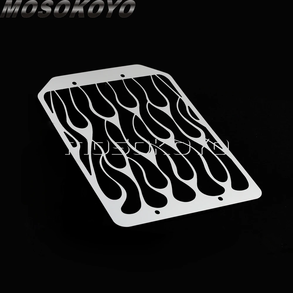 Chrome Motorcycle Fire Flame Radiator Grill Cover For Kawasaki VN1500 VN1700   Stainless Steel Protection Guards Grille