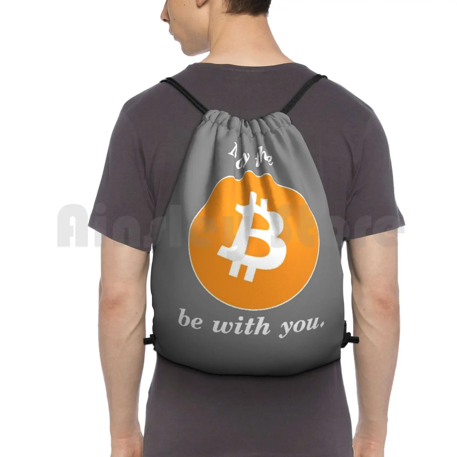 Bitcoin Force Backpack Drawstring Bag Riding Climbing Gym Bag Bitcoin Crypto Cryptocurencies Cryptocurency Ethereum Litecoin