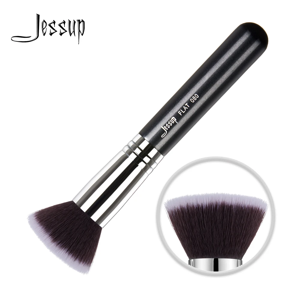 Jessup Flat Single Makeup Brush Face 1Pcs High Quality Synthetic Hair Wooden Handle Cosmetic Tool For Professionals&Beginner 080