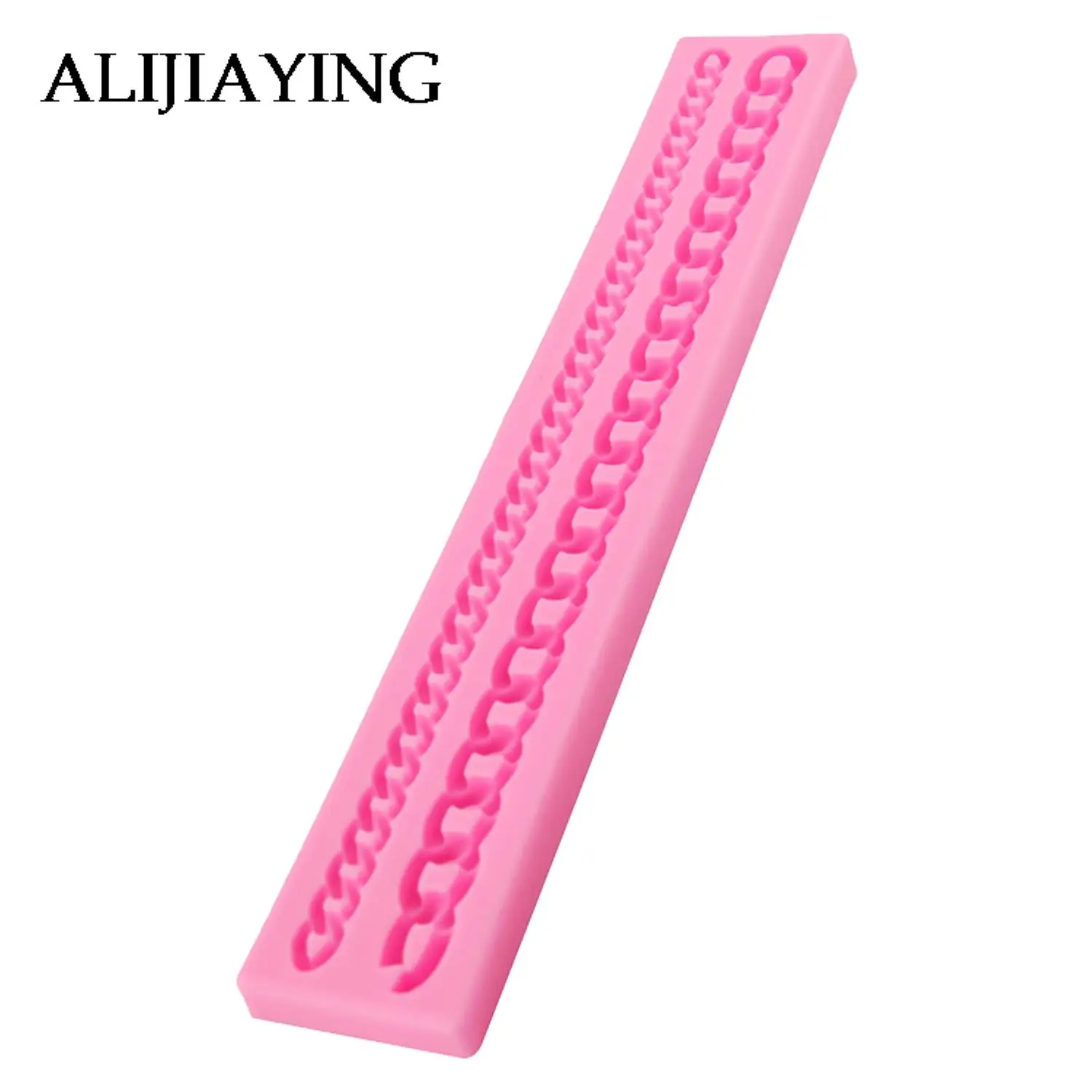 M0295  Long lace Bag Chain Shaped Silicone Mold Cake Decoration Fondant Cake 3D Mould  Silicone Mould DIY