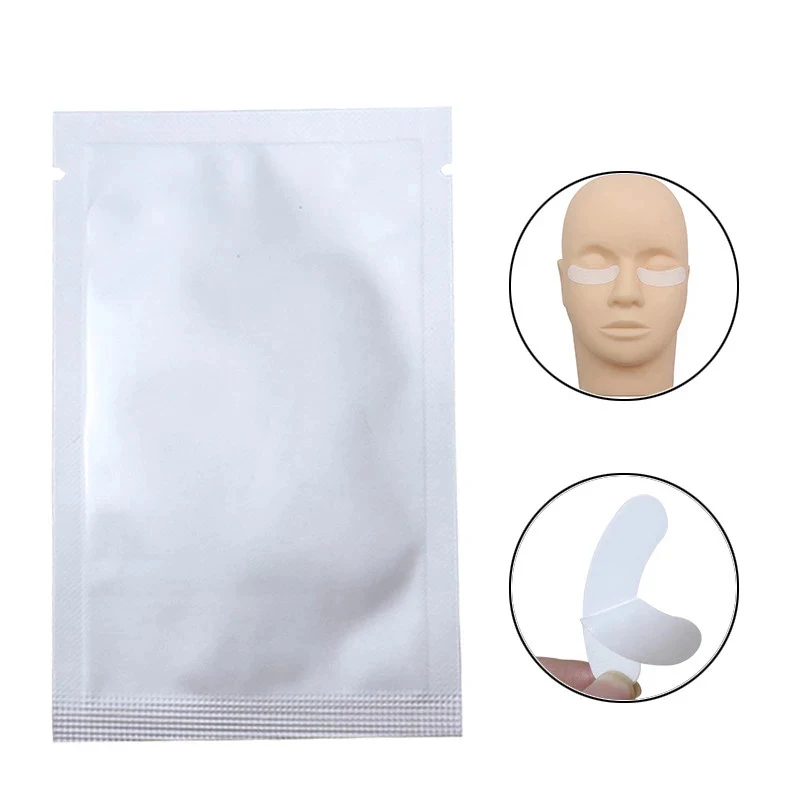 New Silicone Eyelash Pad Patches 50 Pack Under Eye Pad for Eyelashes Extension No.2 Thick Types Eys Pads Eyelash Extension Tools