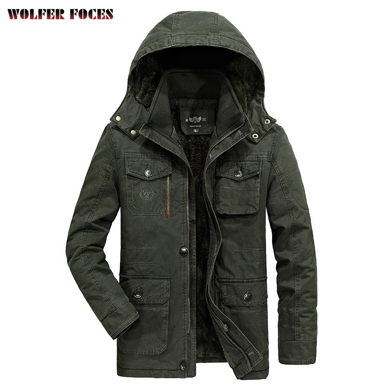 Listing Men\'s Mid-length Winter Jacket Large Size Style Cotton-padded Jacket L- 6XL Trend Cotton Heating Windproof Coats